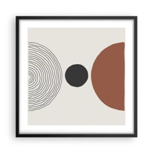 Poster in een zwarte lijst - Het middelpunt van de aandacht - 50x50 cm