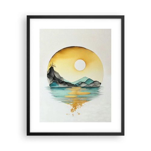 Poster in een zwarte lijst - In de cirkel van schoonheid - 40x50 cm