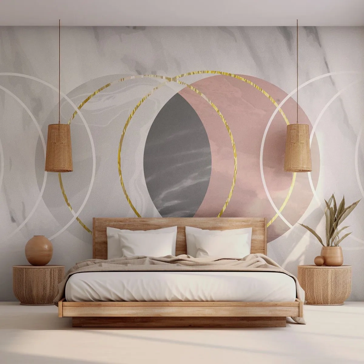 Fotobehang op maat Premium Sand - Muziek van de sferen - Abstractie, Deel, Districten