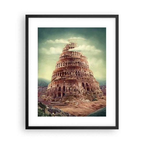 Poster in een zwarte lijst - Toren van Babel - 40x50 cm