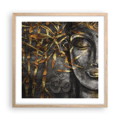 Een poster in een licht eiken lijst - Voel de rust - 50x50 cm