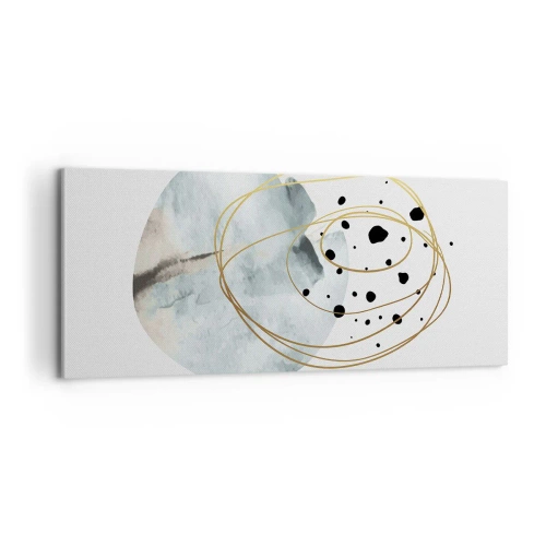 Schilderen op canvas - Omarmd door de ruimte - 100x40 cm