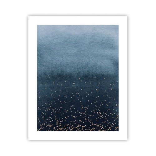 Poster - Samenstelling - blauwe fasen - 40x50 cm