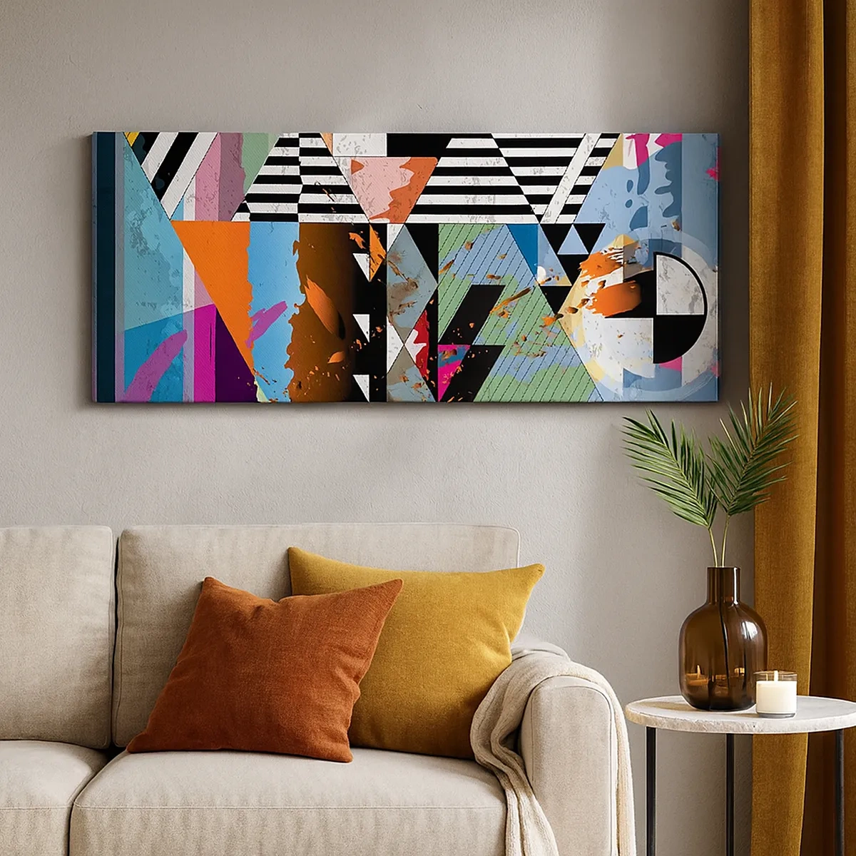 Schilderen op canvas - Geometrisch en organisch - 30x30 cm