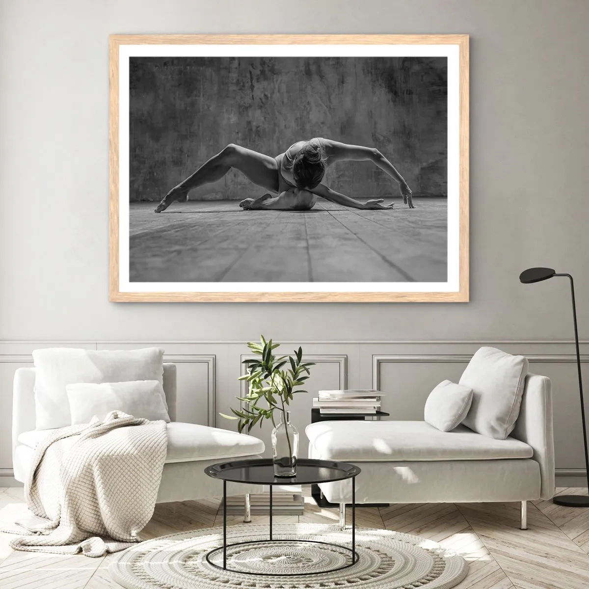 Een poster in een licht eiken lijst - Symmetrie gevonden - 70x50 cm