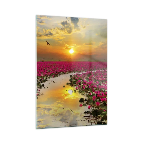 Schilderen op glas - Het geheime leven van het meer - 50x70 cm