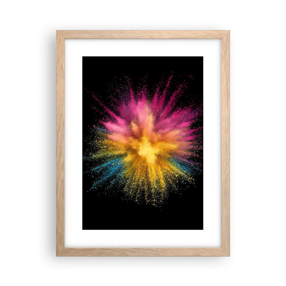 Een poster in een licht eiken lijst - De geboorte van kleuren - 30x40 cm