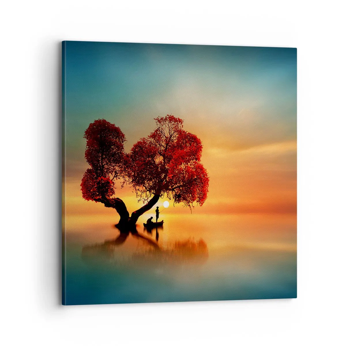 Schilderen op canvas - Afstanders en de stilte van de wereldlozen - 70x70 cm