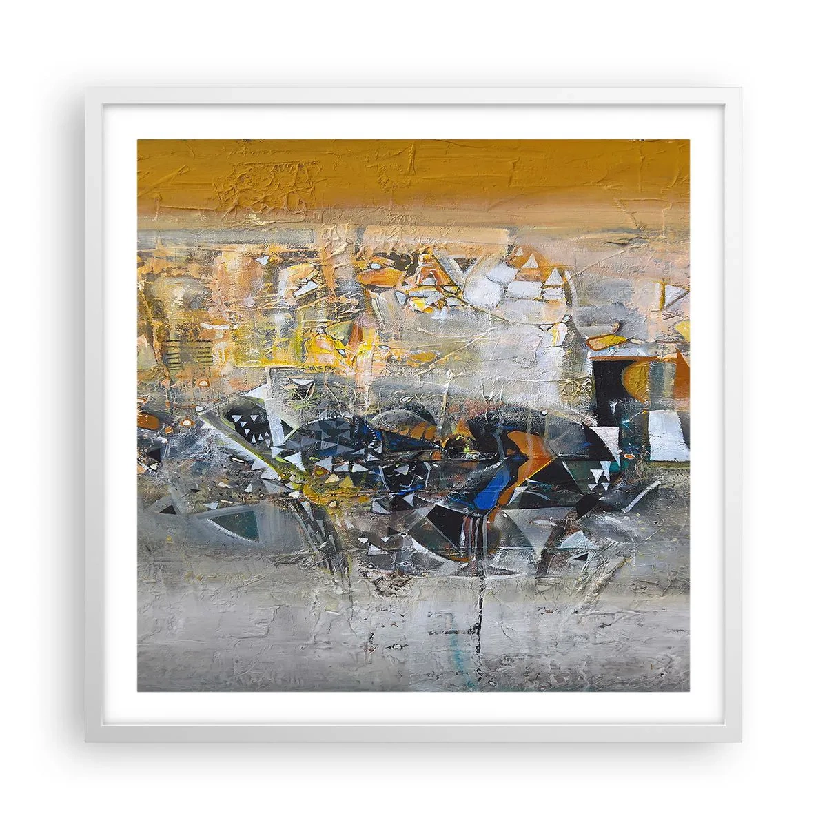 Poster in een witte lijst - Alles komt goed - 60x60 cm