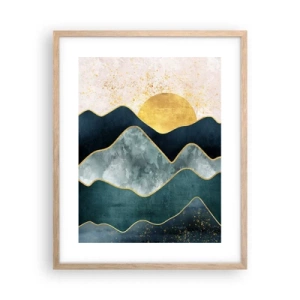 Een poster in een licht eiken lijst - Achter de zeven bergen - 40x50 cm