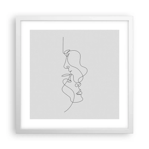 Poster in een witte lijst - De hitte van bittere verlangens - 40x40 cm