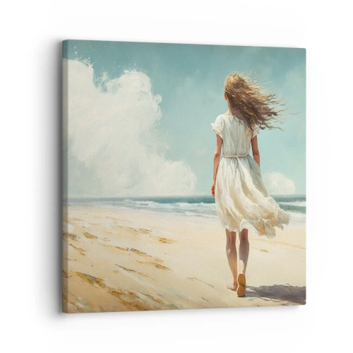 Schilderen op canvas - Om de zon en de wind te ontmoeten - 30x30 cm