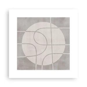 Poster - Rond en rechtdoor - 30x30 cm