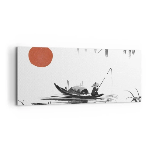 Schilderen op canvas - Aziatische middag - 100x40 cm