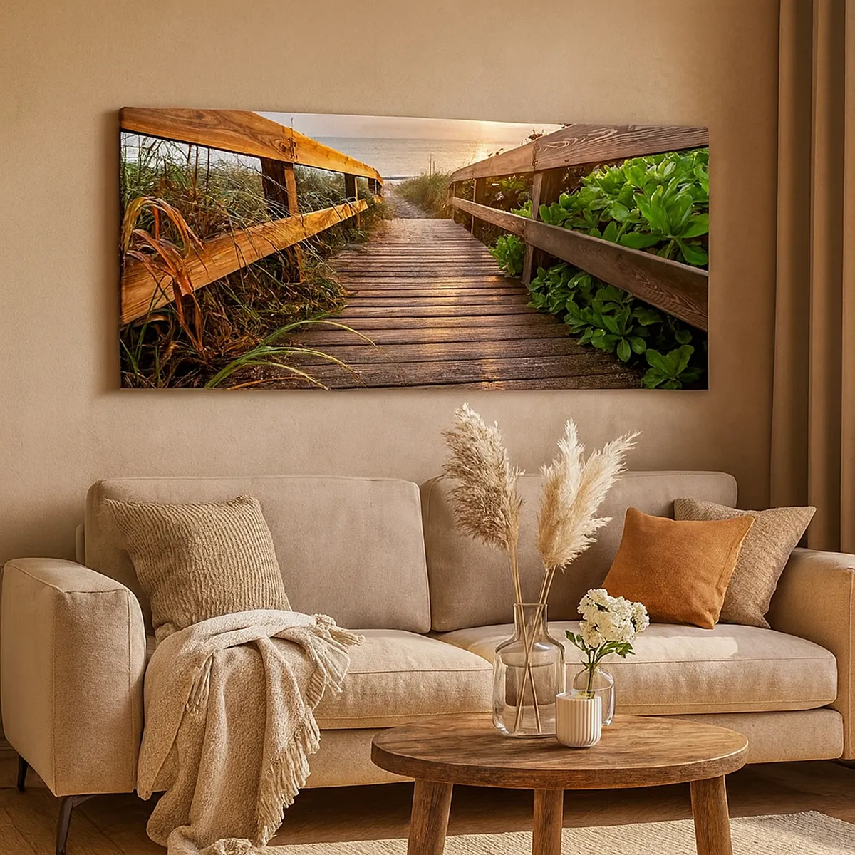 Schilderen op canvas - En direct naar de kust - 30x30 cm