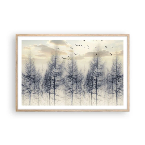 Een poster in een licht eiken lijst - Bosgeesten - 91x61 cm