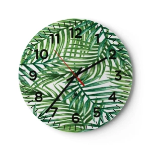 Wandklok - Klok - Onder de groene luifel - 40x40 cm