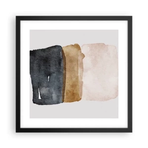 Poster in een zwarte lijst - De samenstelling van de kleuren van de aarde - 40x40 cm