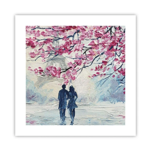 Poster - Een romantische wandeling - 40x40 cm