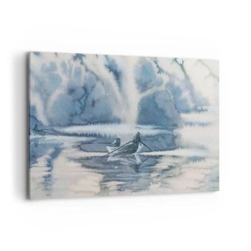 Schilderen op canvas - Vissers in hun paradijs - 100x70 cm