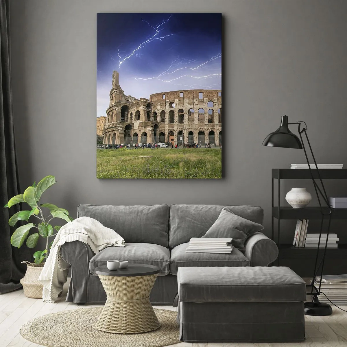 Schilderen op canvas - Strijd Arena - 50x70 cm
