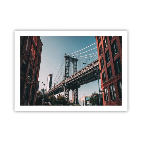 Poster - Over de golven van de stad - 70x50 cm