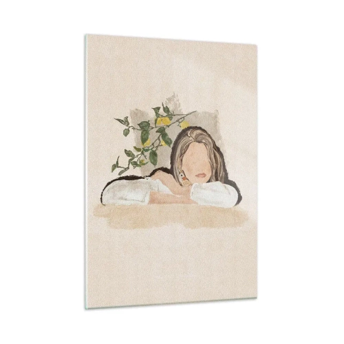 Schilderen op glas - Zuidelijke schoonheid - 50x70 cm