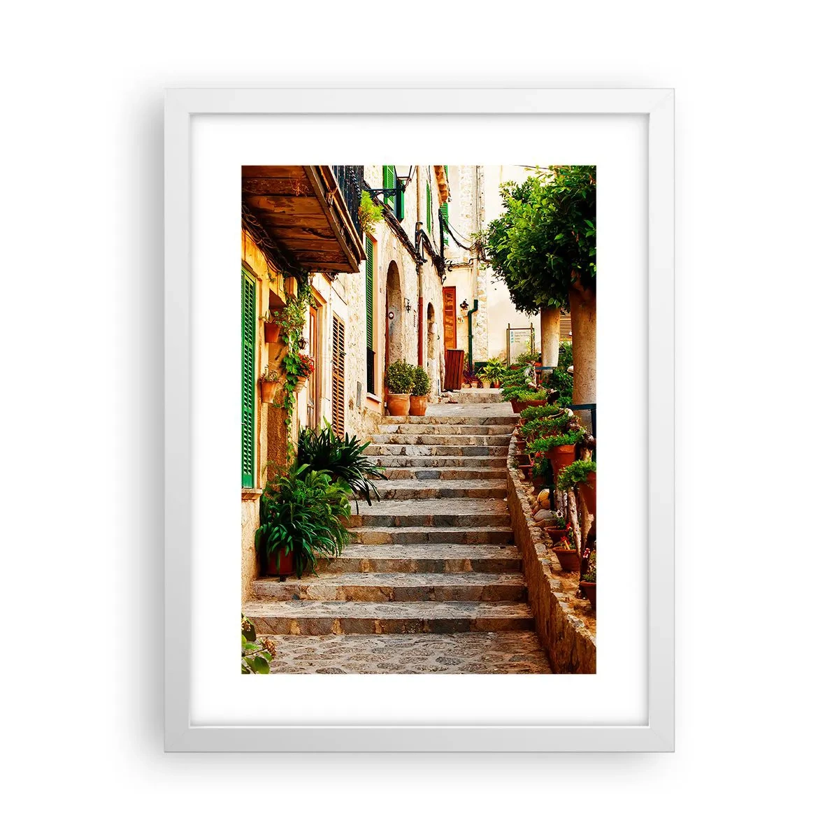 Poster in een witte lijst - De charme van een Spaanse vakantie - 30x40 cm