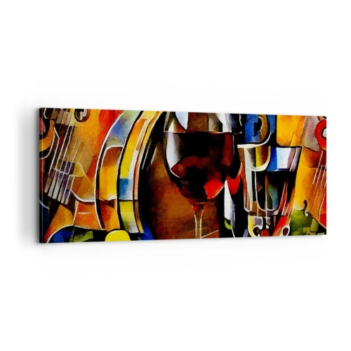 Schilderen op canvas - En de wereld krijgt kleuren - 100x40 cm