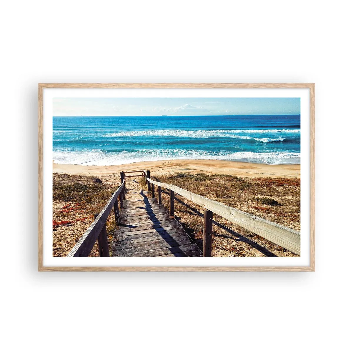 Een poster in een licht eiken lijst - Loop maar! - 91x61 cm