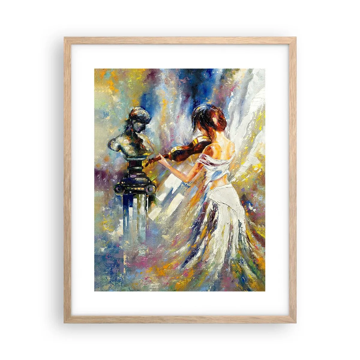 Een poster in een licht eiken lijst - Herleven met gevoel - 40x50 cm