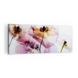 Schilderen op canvas - Transparante lichaamsbloemen - 100x40 cm