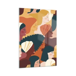 Schilderen op glas - Alleen vrouwelijkheid - 50x70 cm