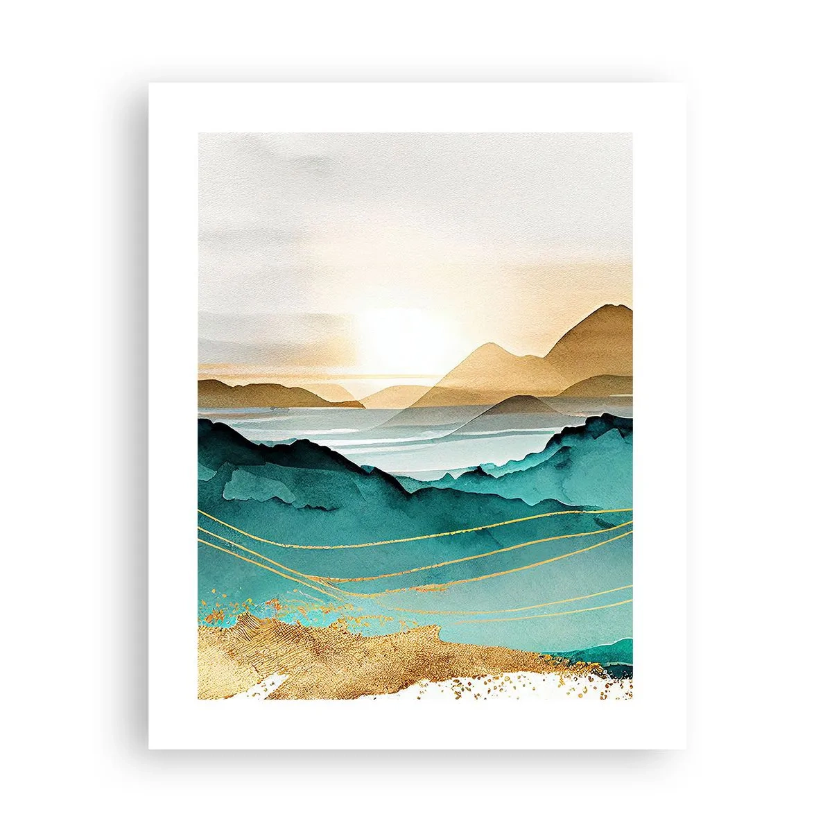 Poster - Op de rand van abstractie – landschap - 40x50 cm