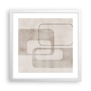 Poster in een witte lijst - Geometrische voeg - 40x40 cm