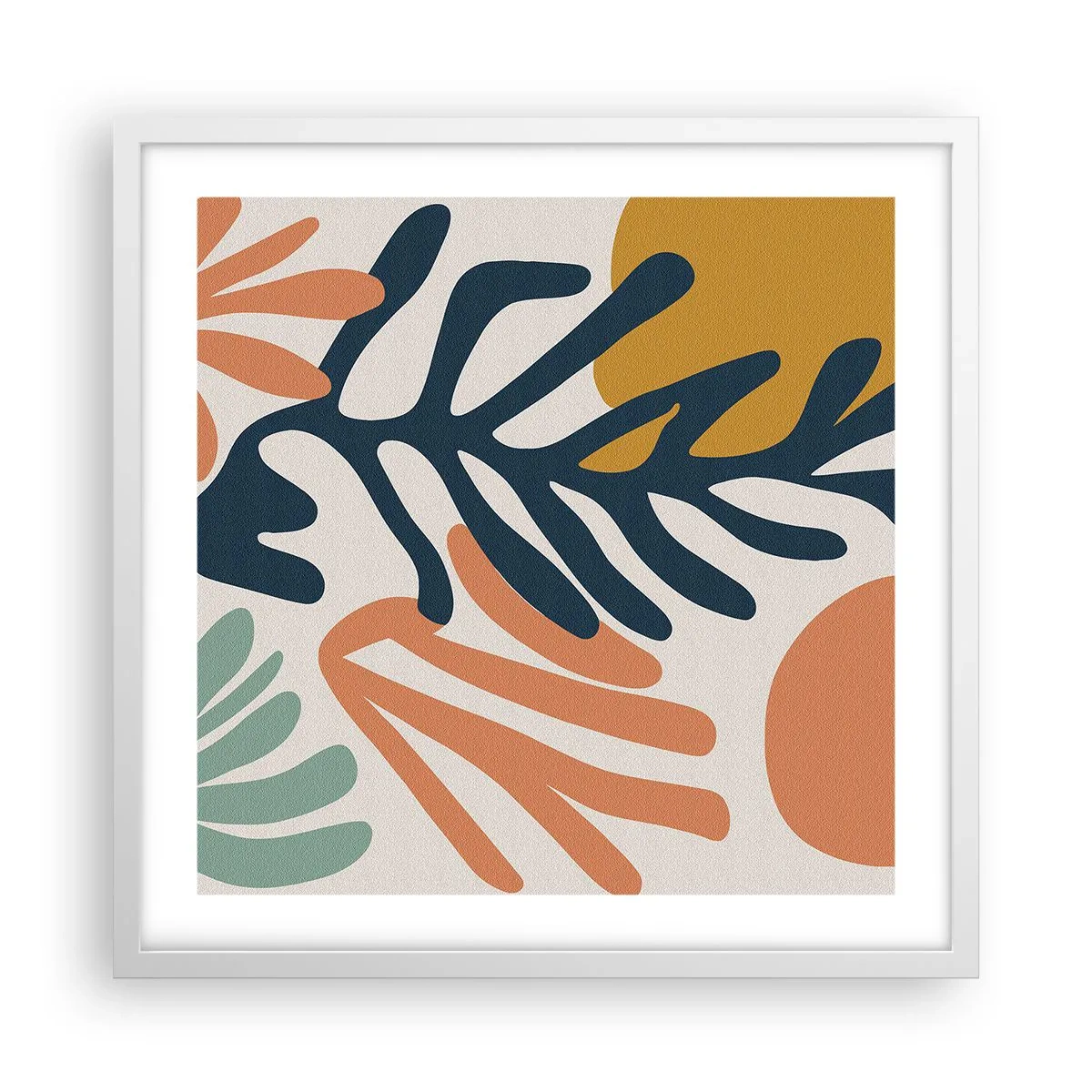 Poster in een witte lijst - Koraalzeeën - 50x50 cm