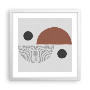 Poster in een witte lijst - Perfectie van het wiel - 40x40 cm