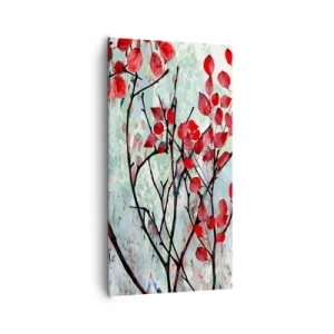 Schilderen op canvas - Boom in scharlaken - 65x120 cm