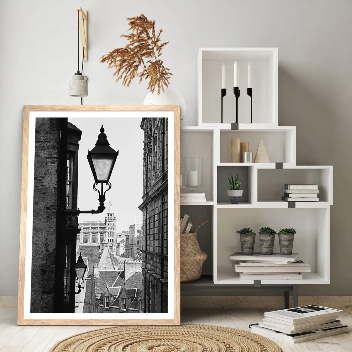 Een poster in een licht eiken lijst - Het Edinburgh-verhaal - 70x100 cm