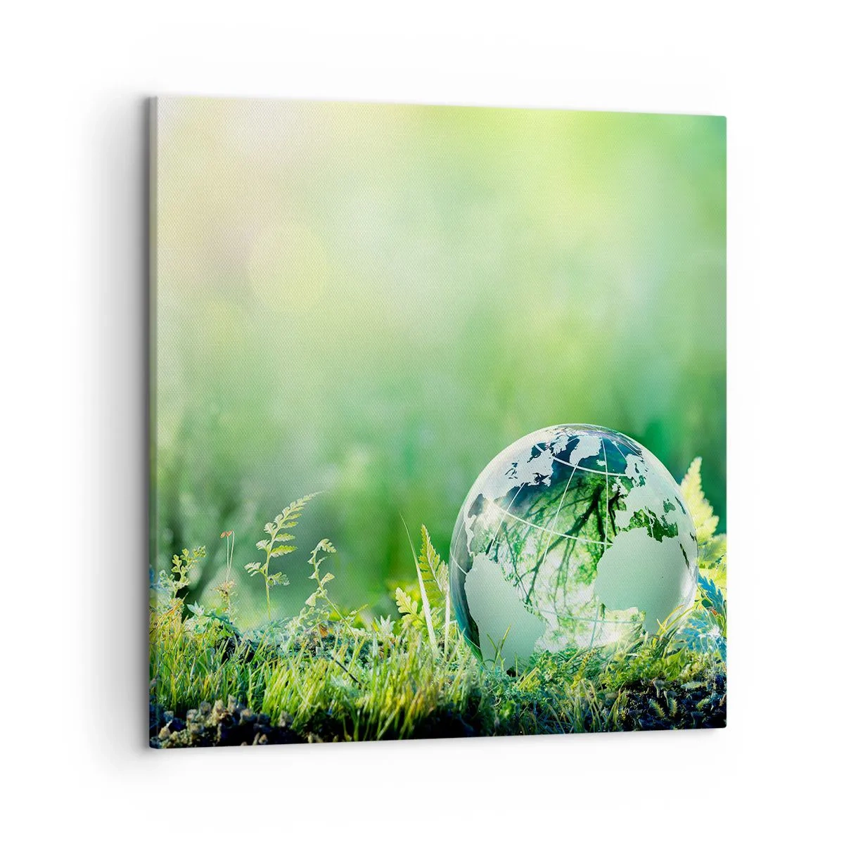 Schilderen op canvas - De groene planeet - 50x50 cm
