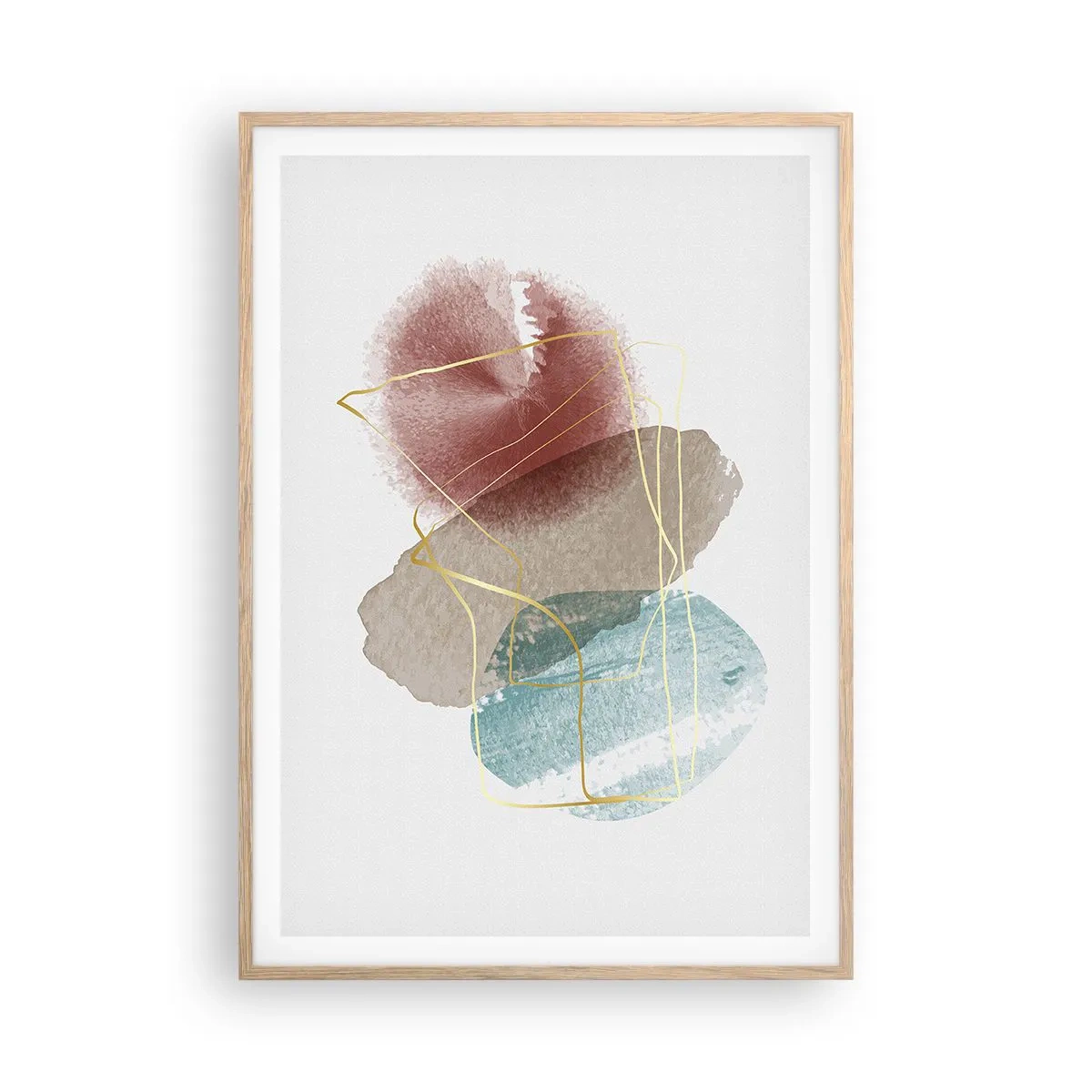 Een poster in een licht eiken lijst - Koralen van de ruimte - 70x100 cm