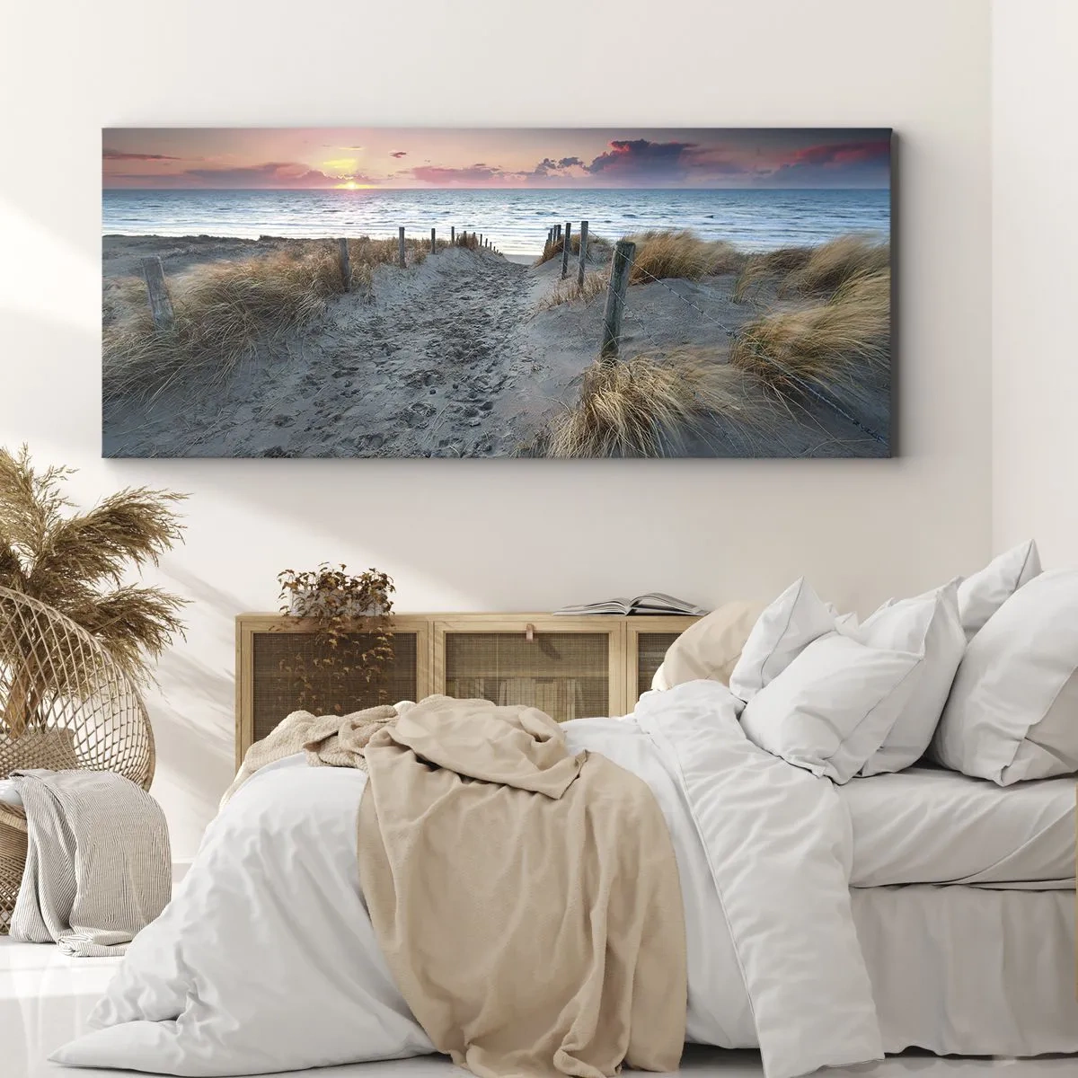 Schilderen op canvas - Je liet een regenboog van licht stralend... - 160x50 cm