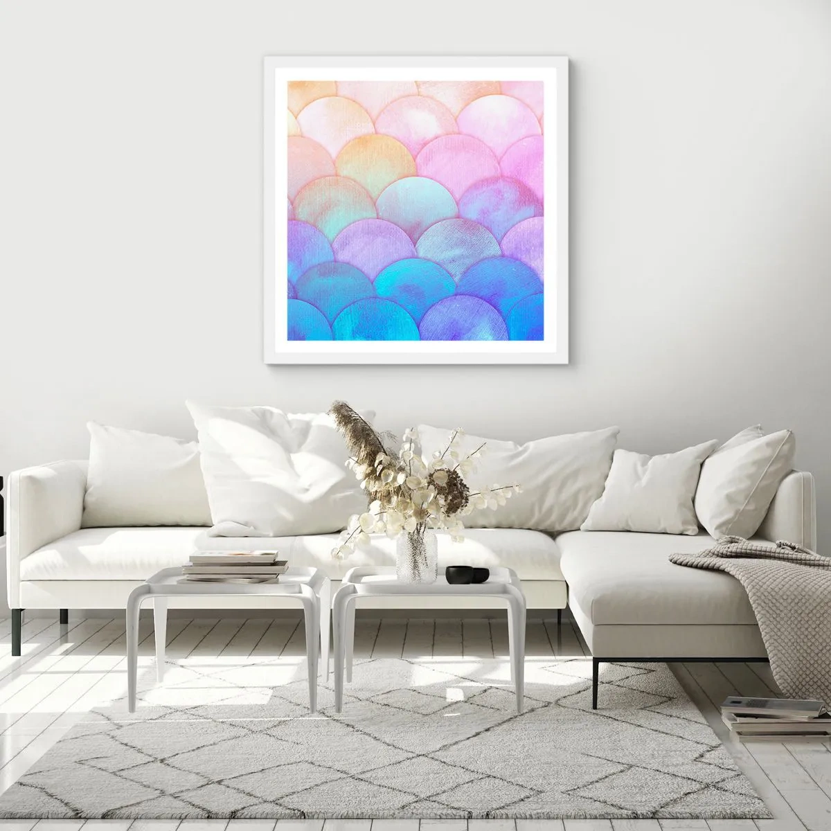 Poster in een witte lijst - Parel schaal - 30x30 cm