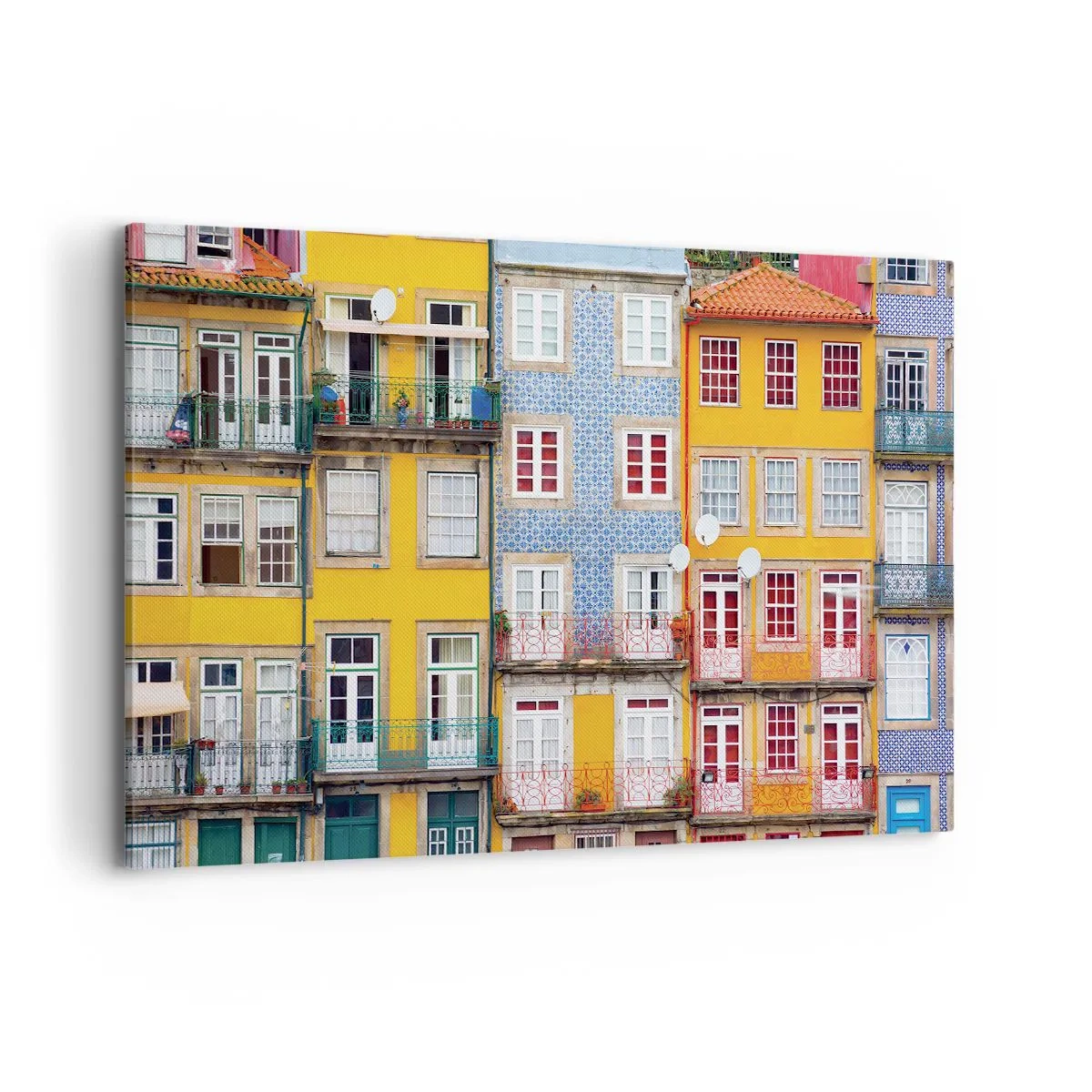 Schilderen op canvas - De kleuren van de oude stad - 120x80 cm