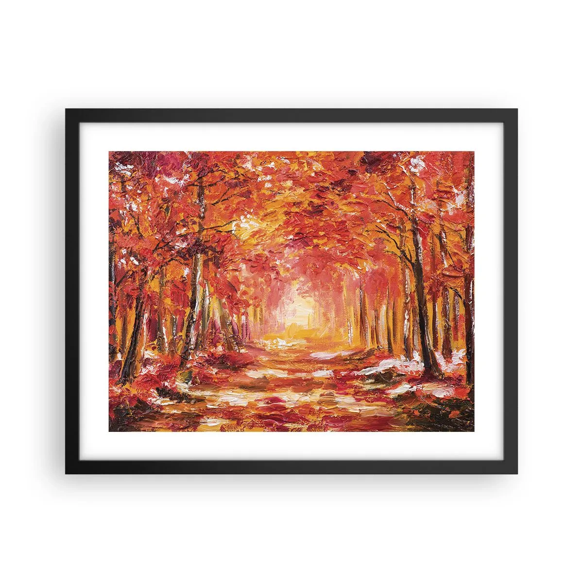 Poster in een zwarte lijst - Koperen bos - 50x40 cm