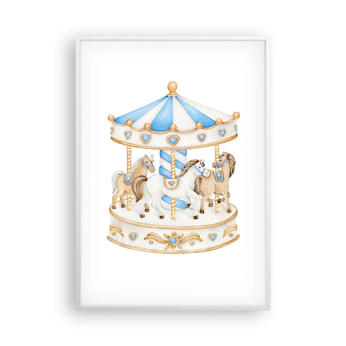 Poster in een witte lijst - Zoete jeugd - 70x100 cm