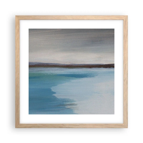 Een poster in een licht eiken lijst - Horizontaal landschap - 40x40 cm