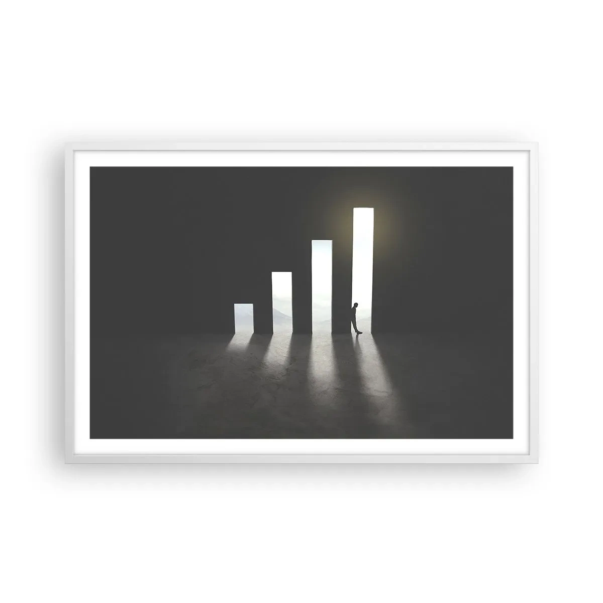 Poster in een witte lijst - Succes - impressie - 91x61 cm