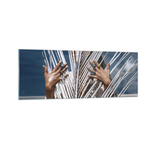 Schilderen op glas - Het meisje van de sjamaan? - 140x50 cm