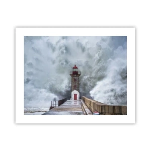 Poster - Het gebrul van het water, het geluid zal blazen - 50x40 cm